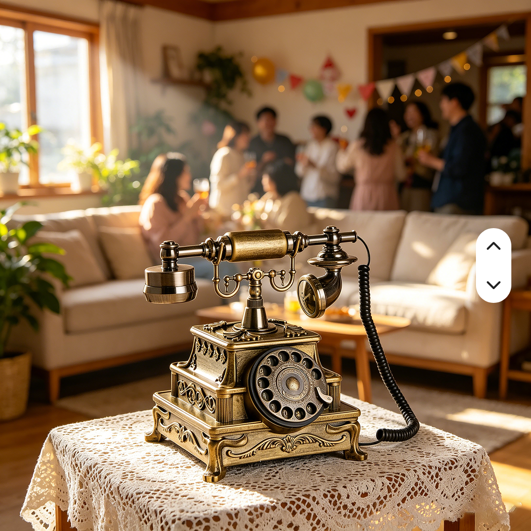 The Debonair brass audio guestbook telephone